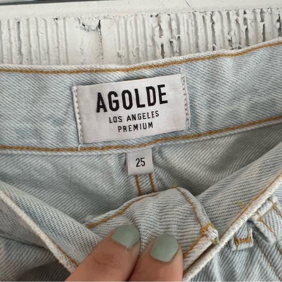 AGOLDE | Light Wash High Rise Shorts - Picture 3 of 5